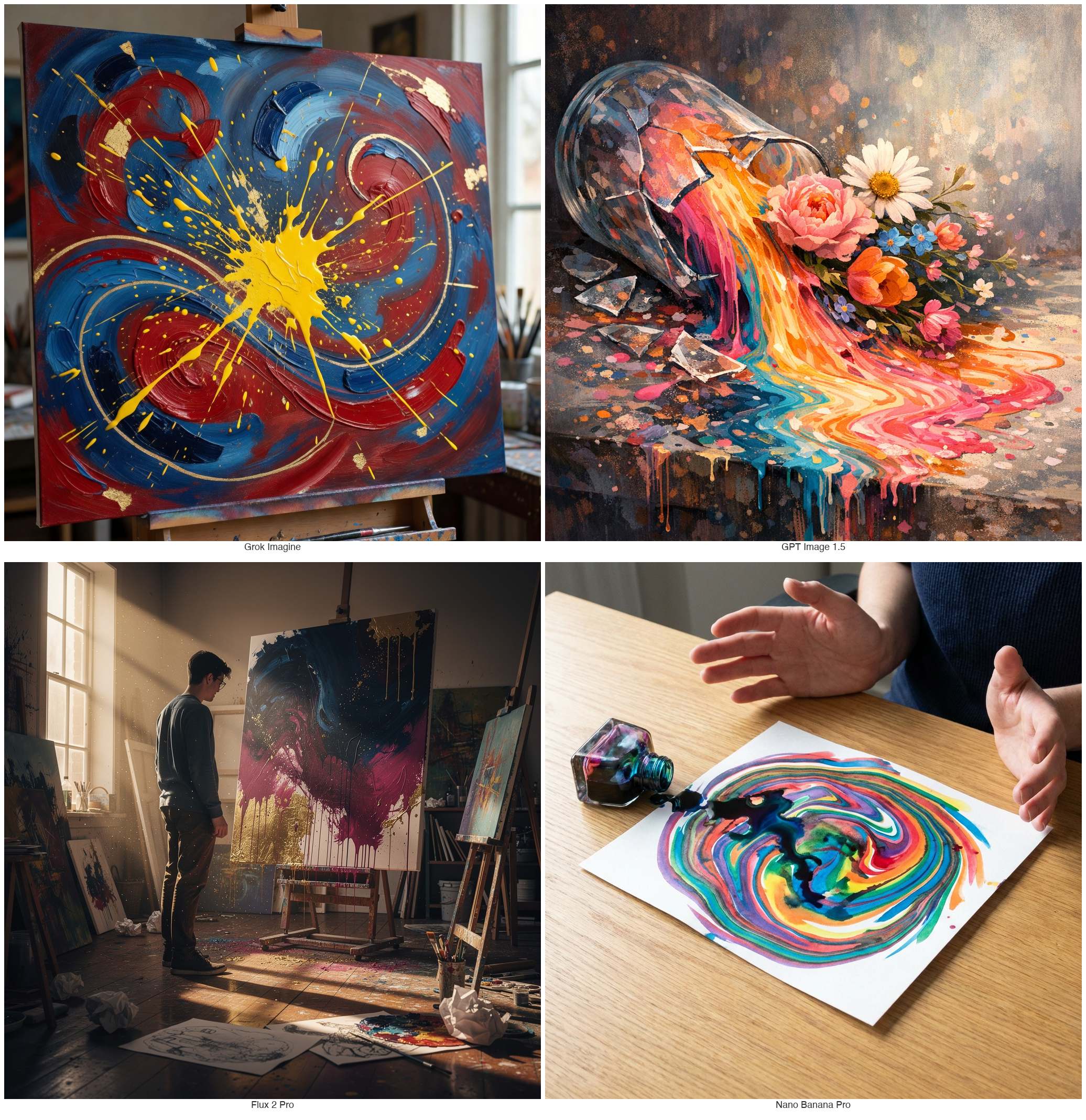 Four AI models' interpretation of a beautiful mistake